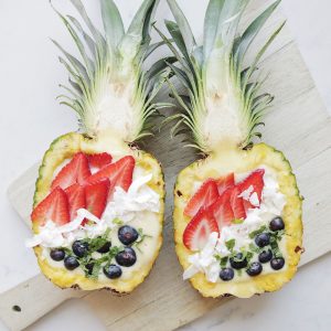 Lime Pineapple and Coconut Smoothie Bowl