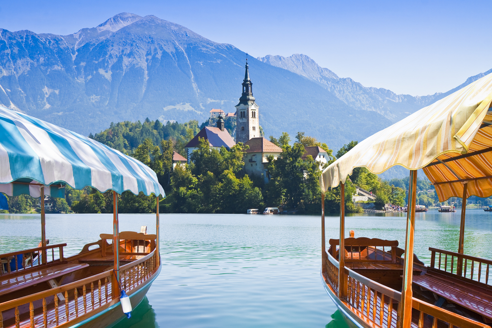 Pletna boat Lake Bled