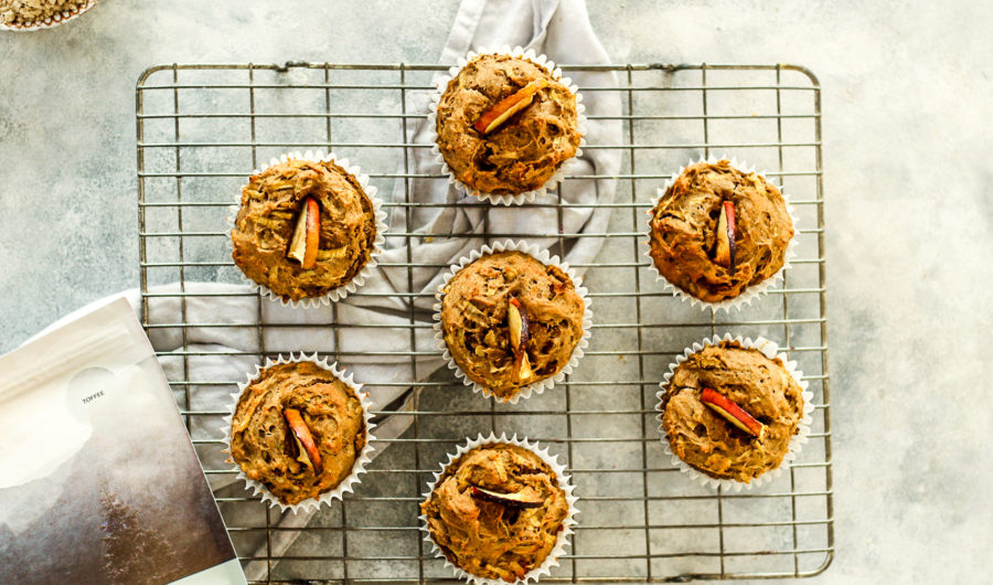 Toffee Apple Protein Muffins