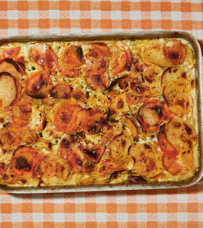 Creamy Sweet Potato Leek Bake