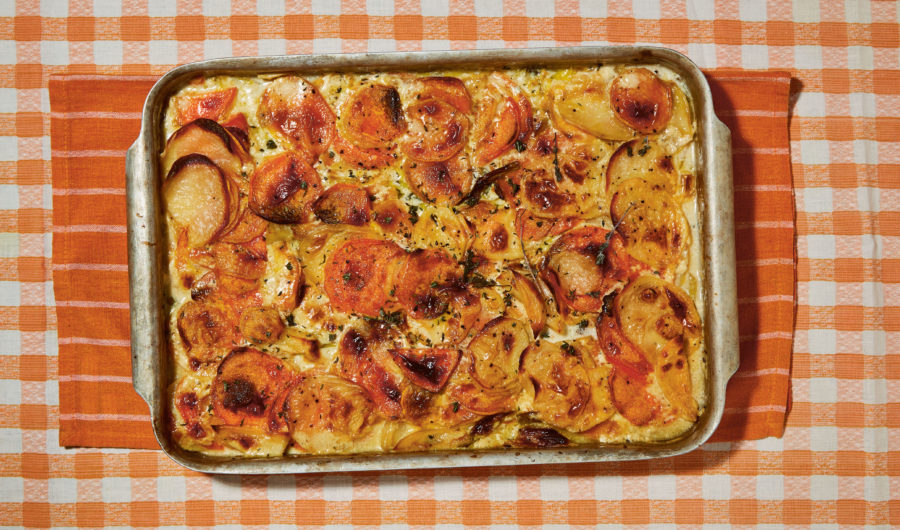 Creamy Sweet Potato Leek Bake