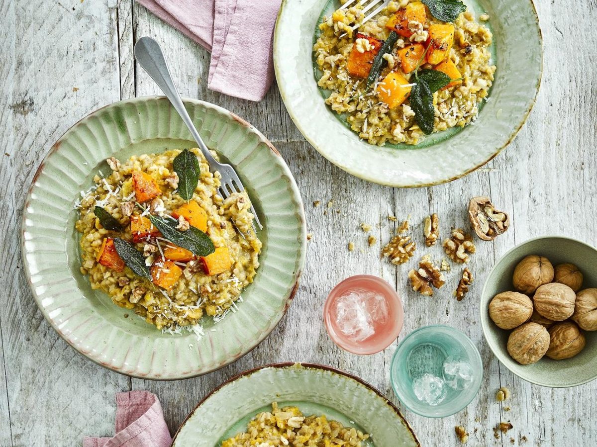 Toasted Walnut, Butternut Squash + Barley Risotto
