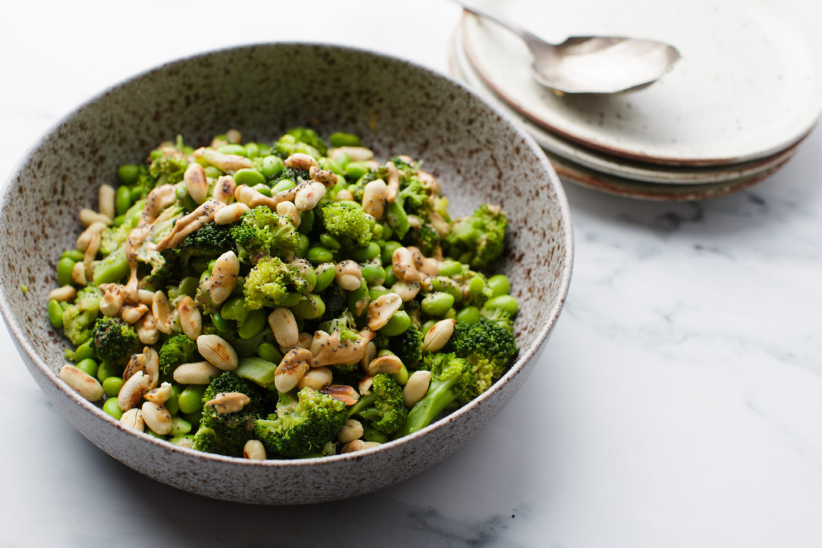 Asian Broccoli Salad with Maple Nut Butter