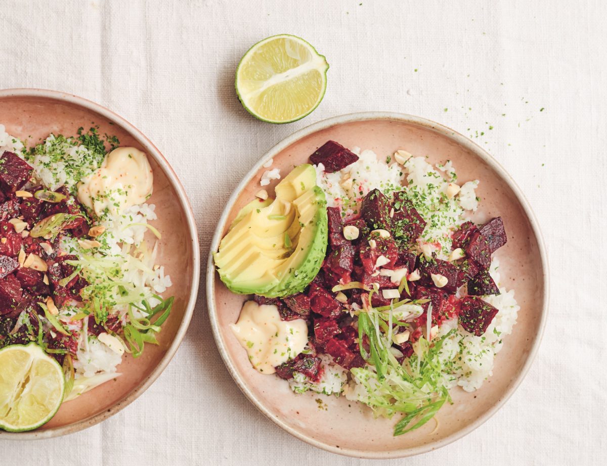 Miso Beetroot Poke Bowl