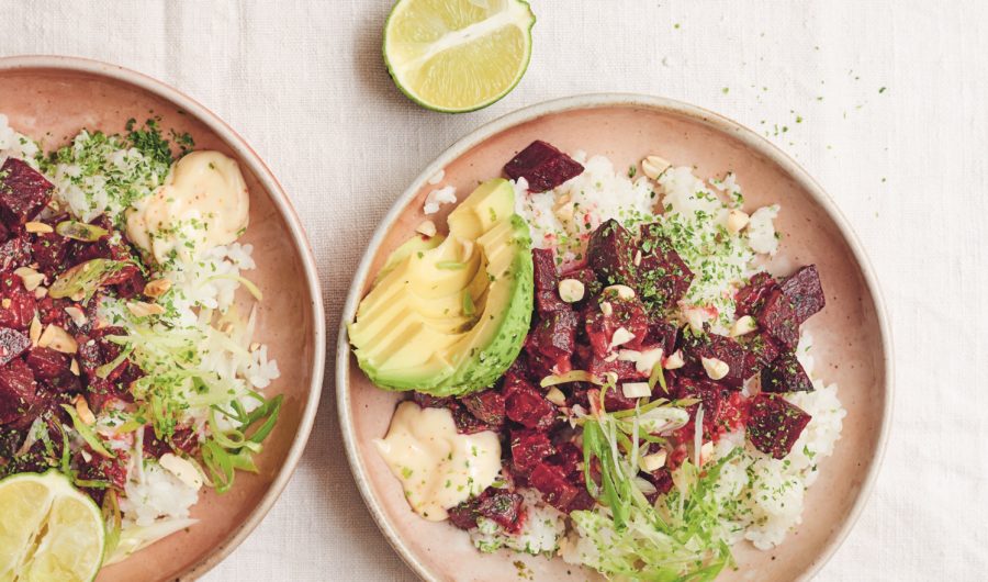 Miso Beetroot Poke Bowl