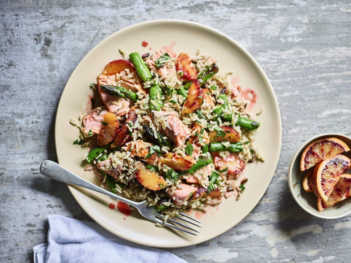 Salmon, Rice & Blood Orange Medley