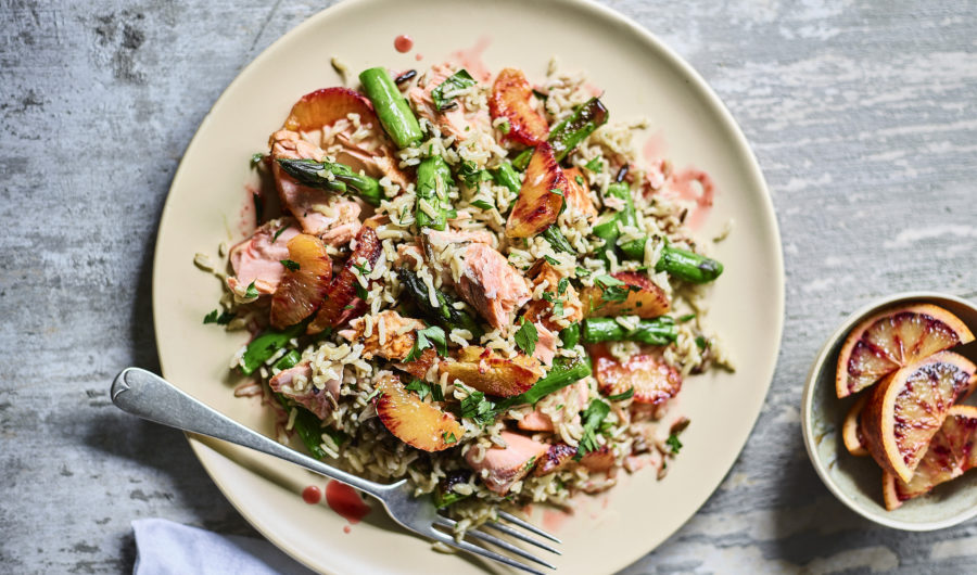 Salmon, Rice & Blood Orange Medley