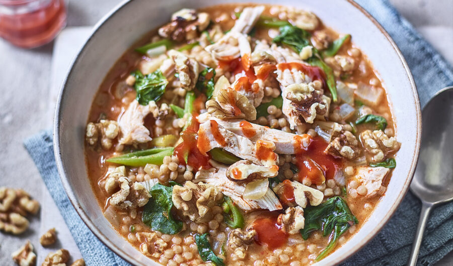 Couscous & Chicken Harissa Broth