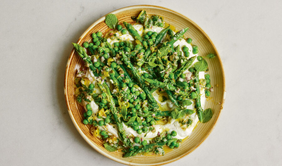 Salsa Verde Peas, Asparagus & Ricotta