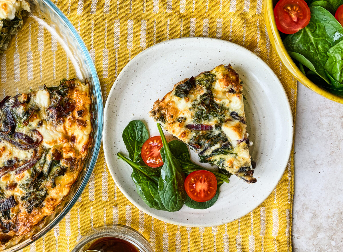 Kale Feta Crustless Quiche