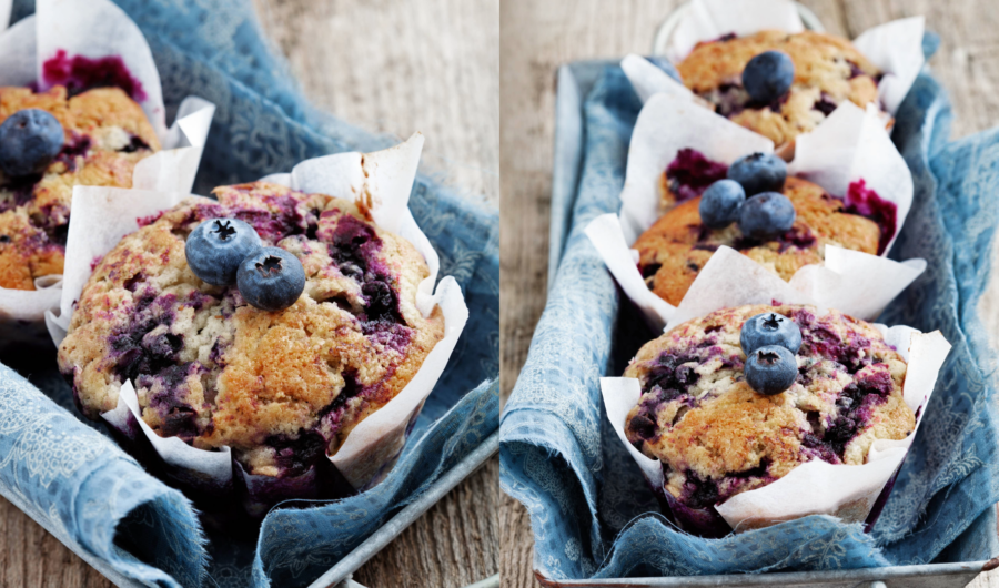 Glow-Getting Vegan Blueberry Breakfast Muffin