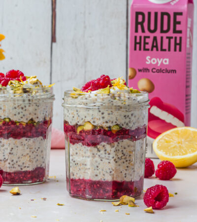 Lemon Raspberry Pistachio Overnight Oats-3